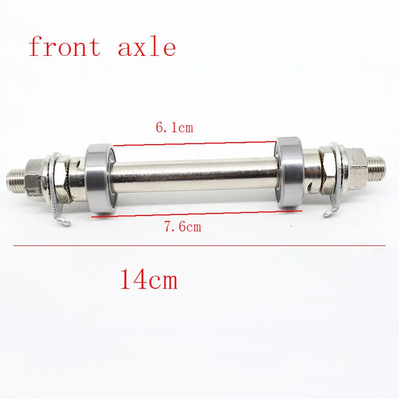 14CM 18CM Bicycle Wheel Hub Axle Front Rear 6000/6200 Bearing Solid Shaft Bicycle Axle Lever Bike Repair Tool Accessories