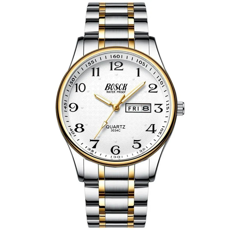 2022 Watches Men Business Waterproof Date Week Quartz Men's Watches Fashion Stainless Steel Watches For Men Relogio Masculino