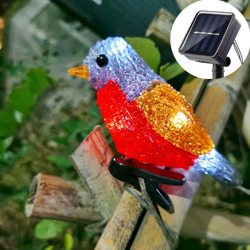 2.5m Acrylic Bird LED Solar String Lights Outdoor Waterproof Christmas Tree Decoration Lights for Garden Patio Holiday Lights