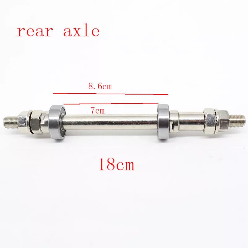 14CM 18CM Bicycle Wheel Hub Axle Front Rear 6000/6200 Bearing Solid Shaft Bicycle Axle Lever Bike Repair Tool Accessories