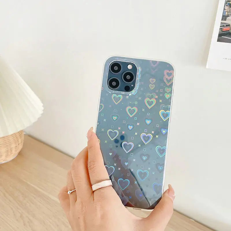 Gradient Love Heart Phone Case