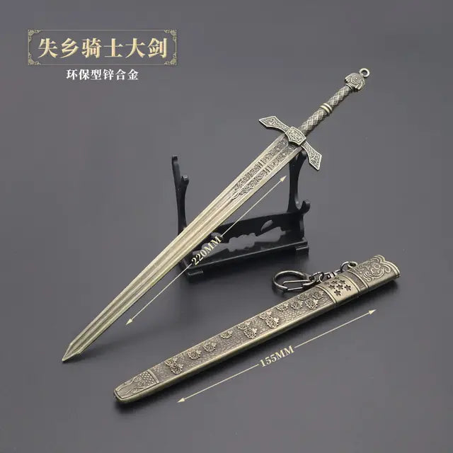 26cm Metal Elden Ring Banished Knight Famous Sword Moon Hidden Katana Game Peripheral Toy Weapon Decoration Collection Ornament