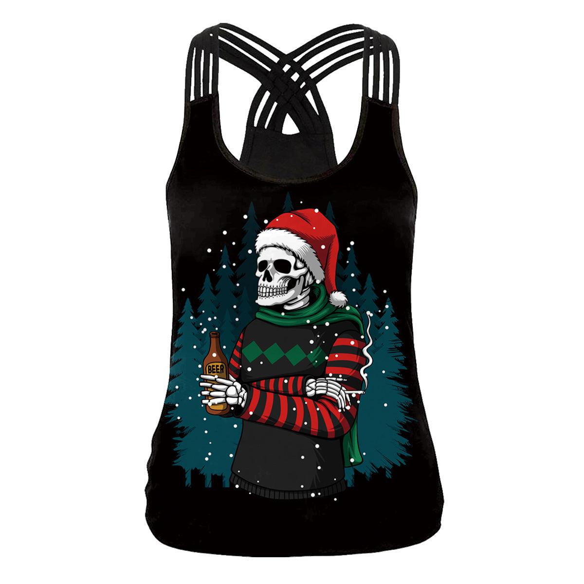 Women's Wansheng Night Skull Letter Digital Printing Camisole