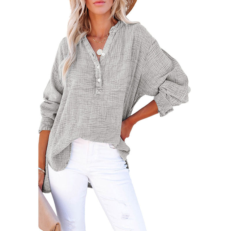 Women's Fashion Loose Casual Solid Color Pleated Sweater - QWIEL®