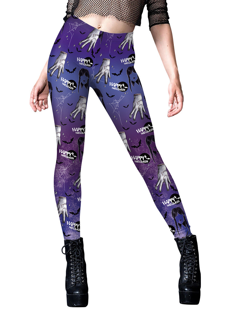 Women's Halloween Horror Hand Digital Printing Yoga Leggings - QWIEL®