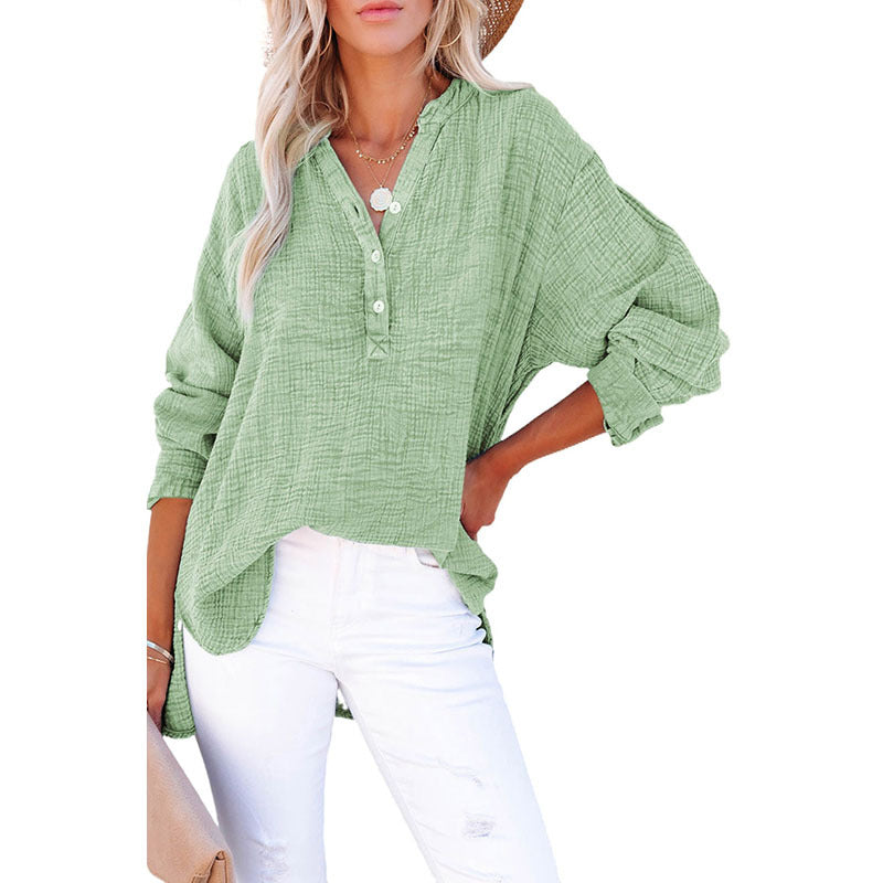 Women's Fashion Loose Casual Solid Color Pleated Sweater - QWIEL®