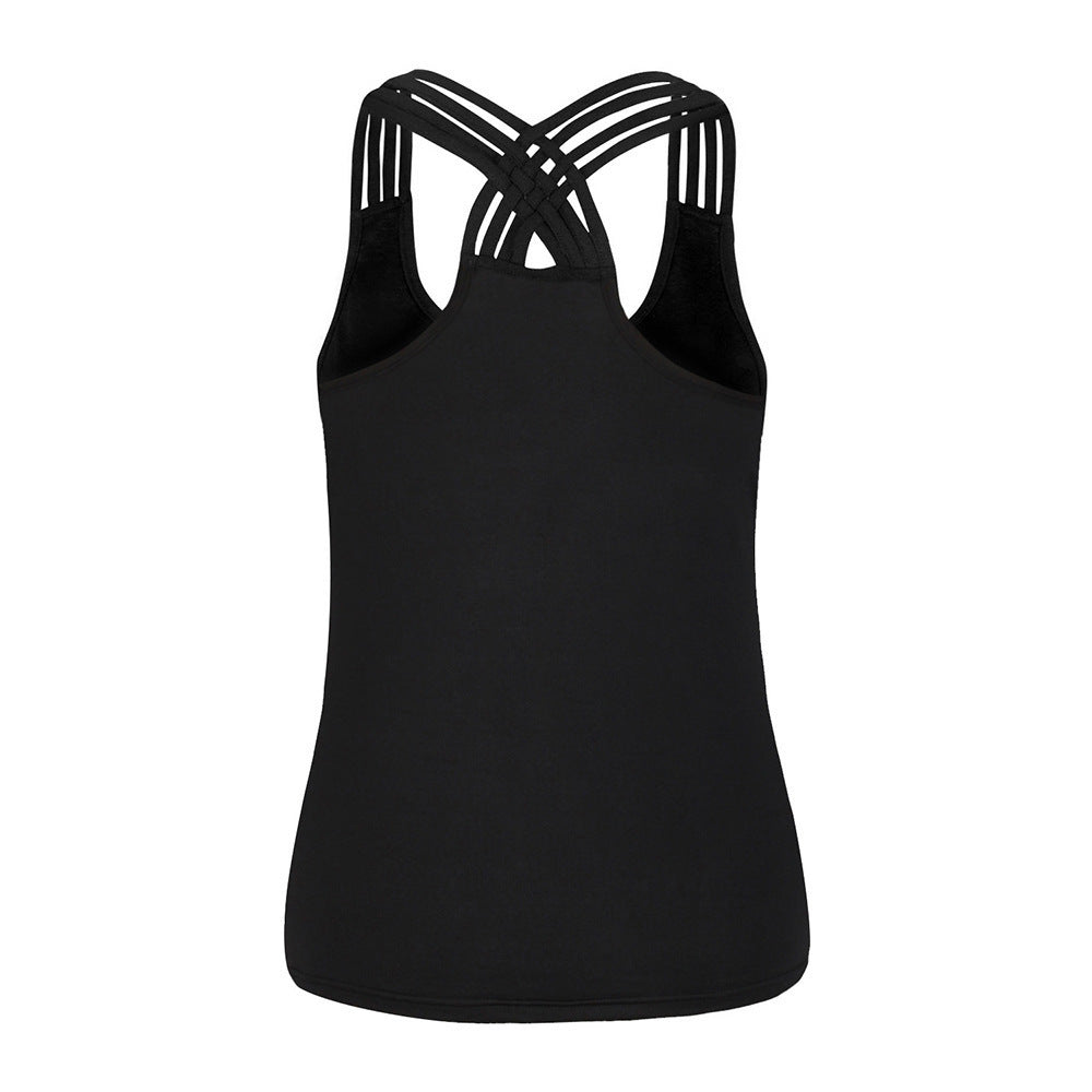 Women's Casual All-match Yoga Striped 3D Digital Printing Camisole