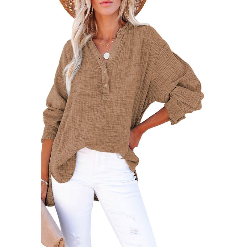 Women's Fashion Loose Casual Solid Color Pleated Sweater - QWIEL®
