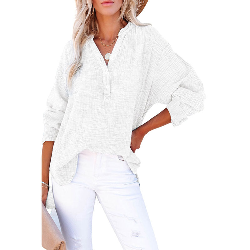 Women's Fashion Loose Casual Solid Color Pleated Sweater - QWIEL®