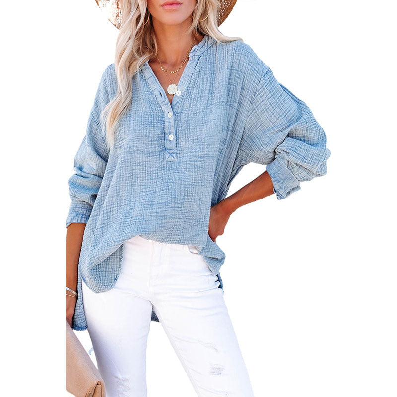 Women's Fashion Loose Casual Solid Color Pleated Sweater - QWIEL®