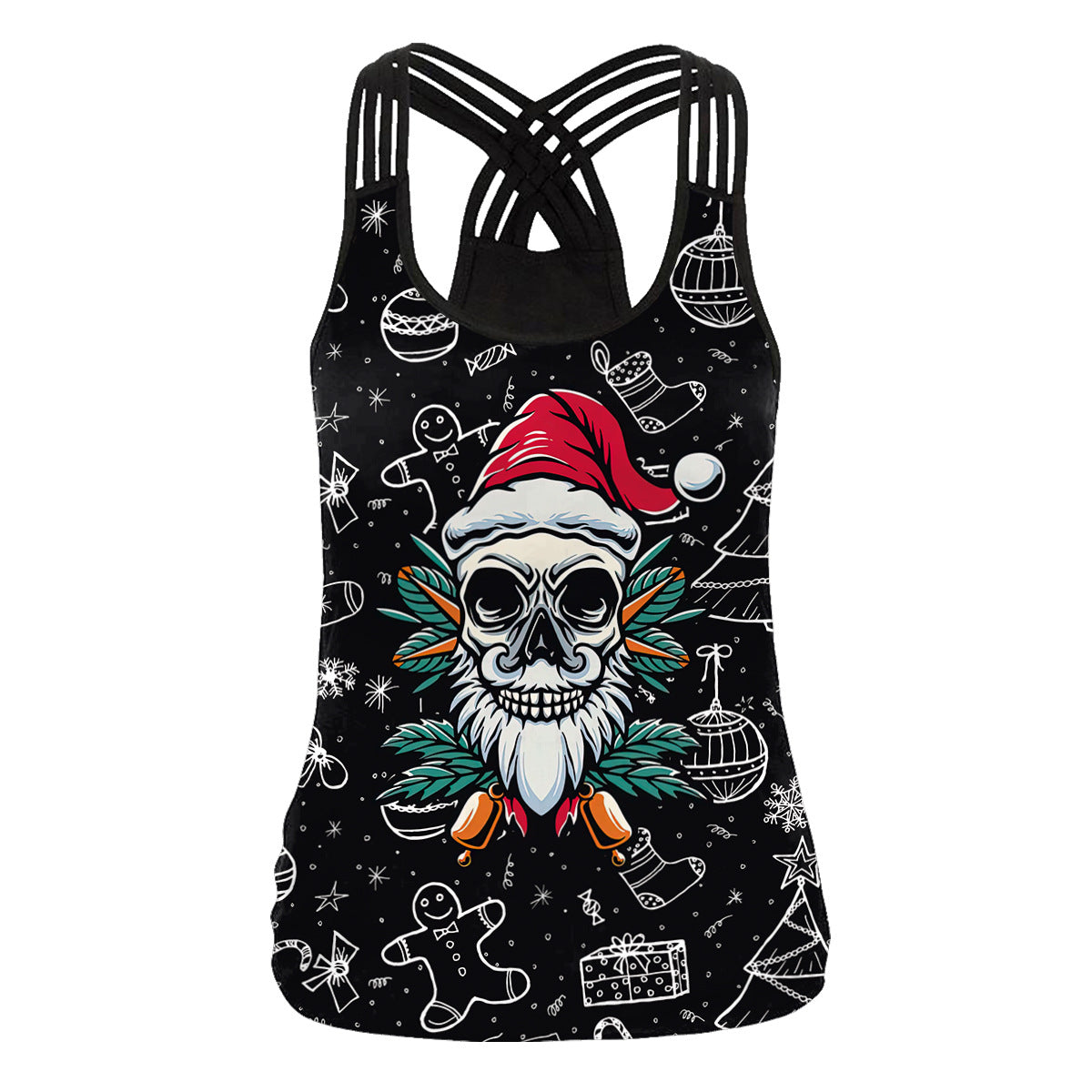 Women's Wansheng Night Skull Letter Digital Printing Camisole