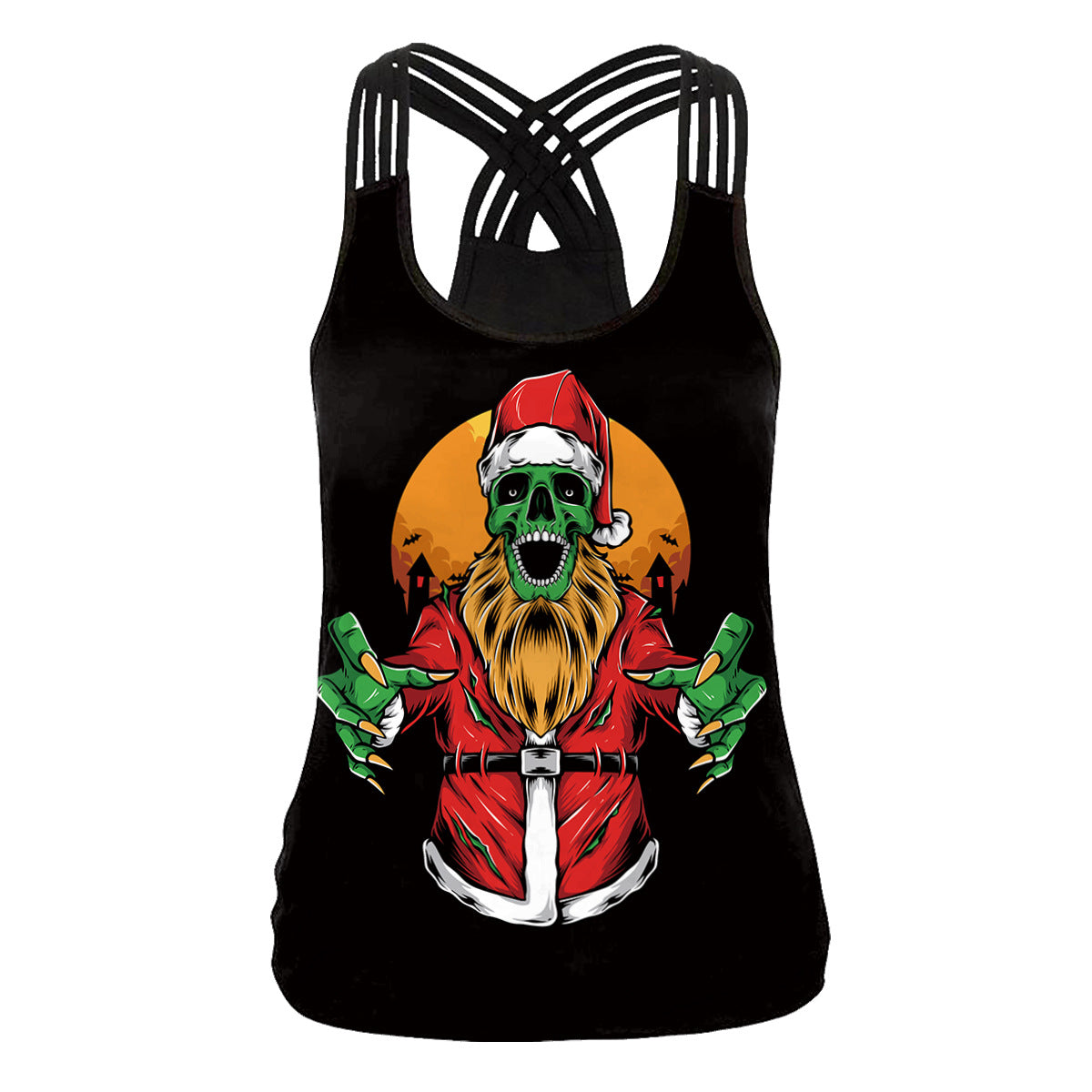 Women's Wansheng Night Skull Letter Digital Printing Camisole