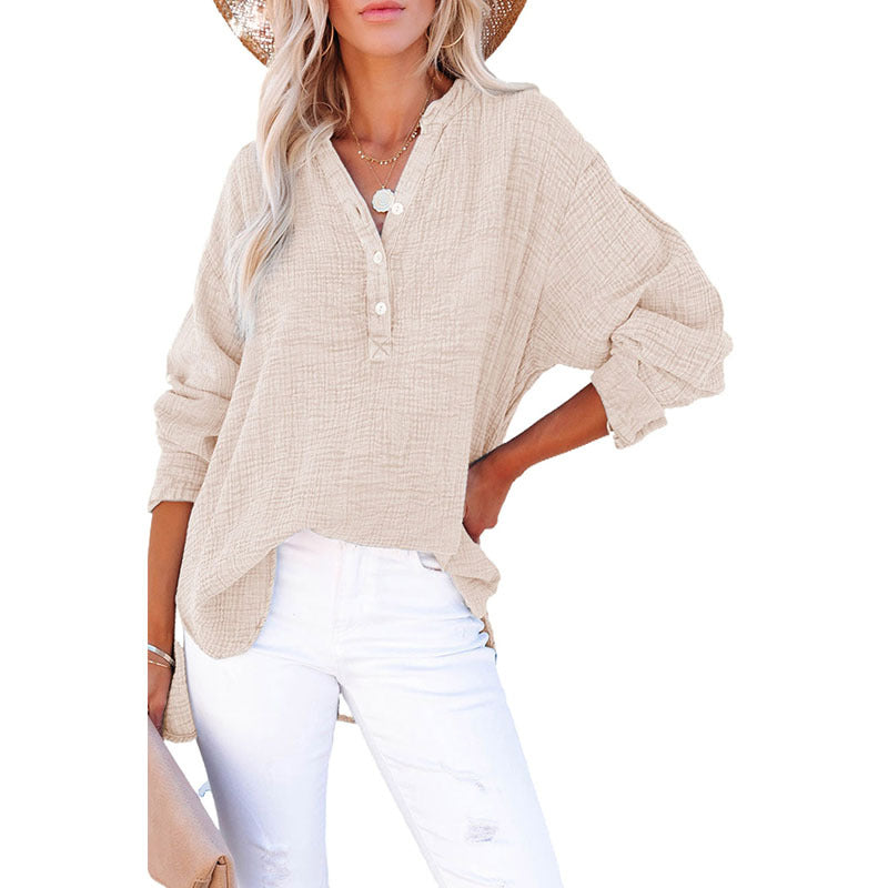 Women's Fashion Loose Casual Solid Color Pleated Sweater - QWIEL®