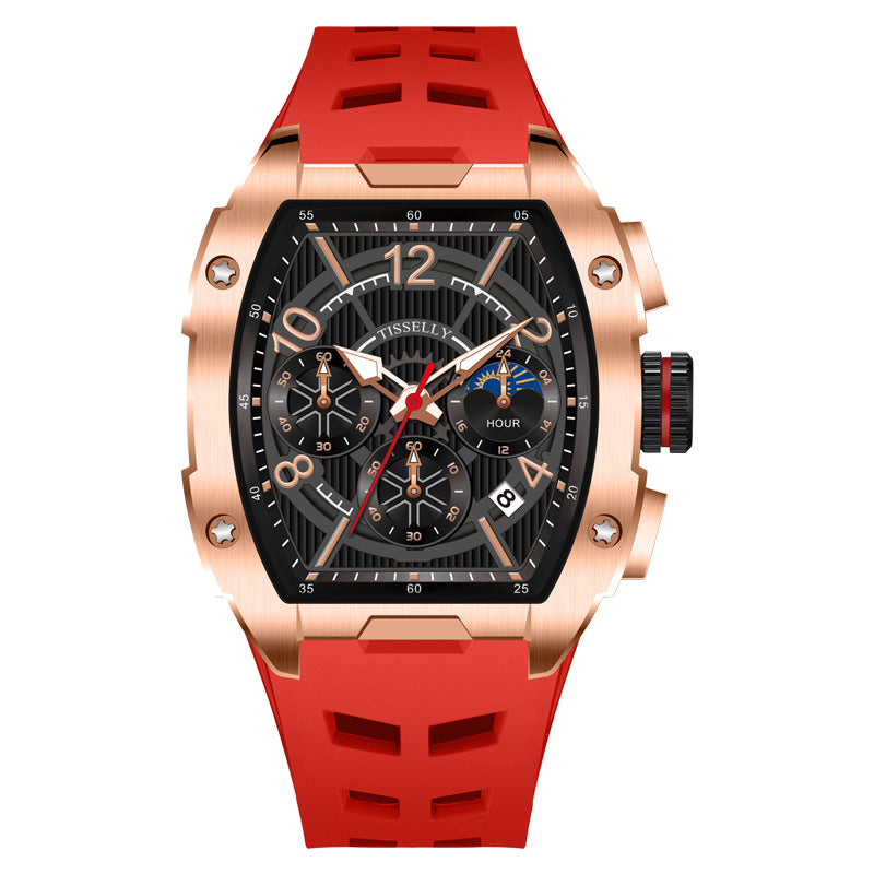 Men's Bucket-shaped Sports Waterproof Luminous Watch - QWIEL®