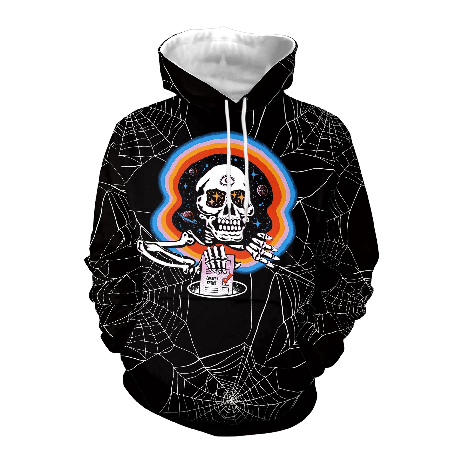 Women's Halloween Skull Hooded Casual Sweatshirt - QWIEL®