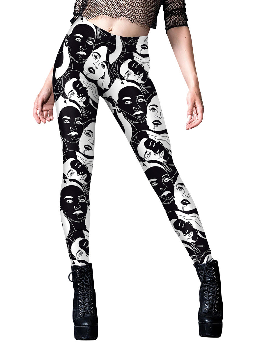 Women's Halloween Horror Hand Digital Printing Yoga Leggings - QWIEL®