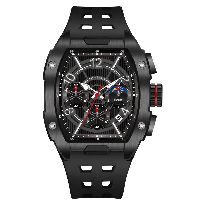 Men's Bucket-shaped Sports Waterproof Luminous Watch - QWIEL®