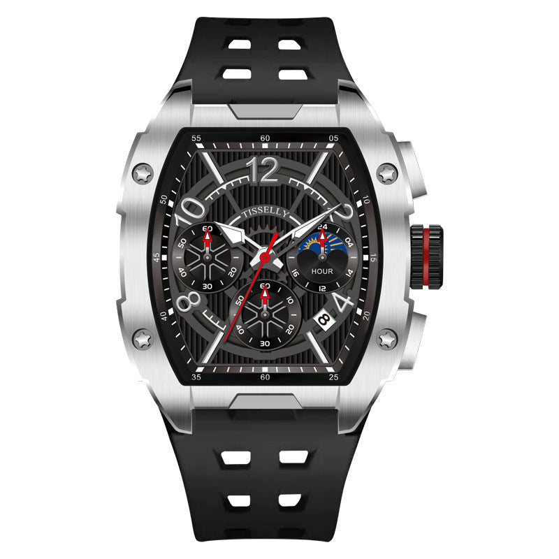 Men's Bucket-shaped Sports Waterproof Luminous Watch - QWIEL®