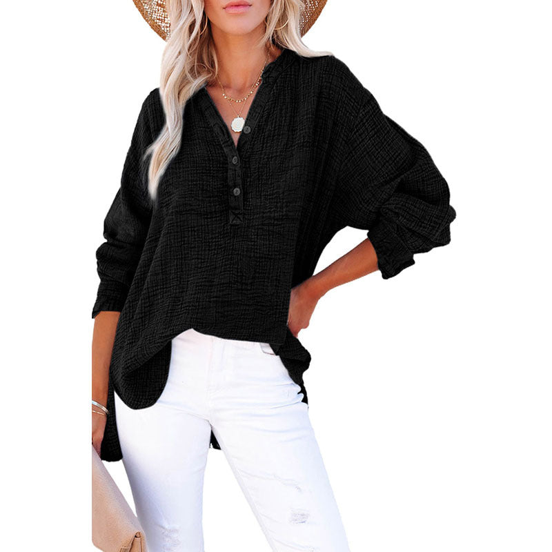 Women's Fashion Loose Casual Solid Color Pleated Sweater - QWIEL®