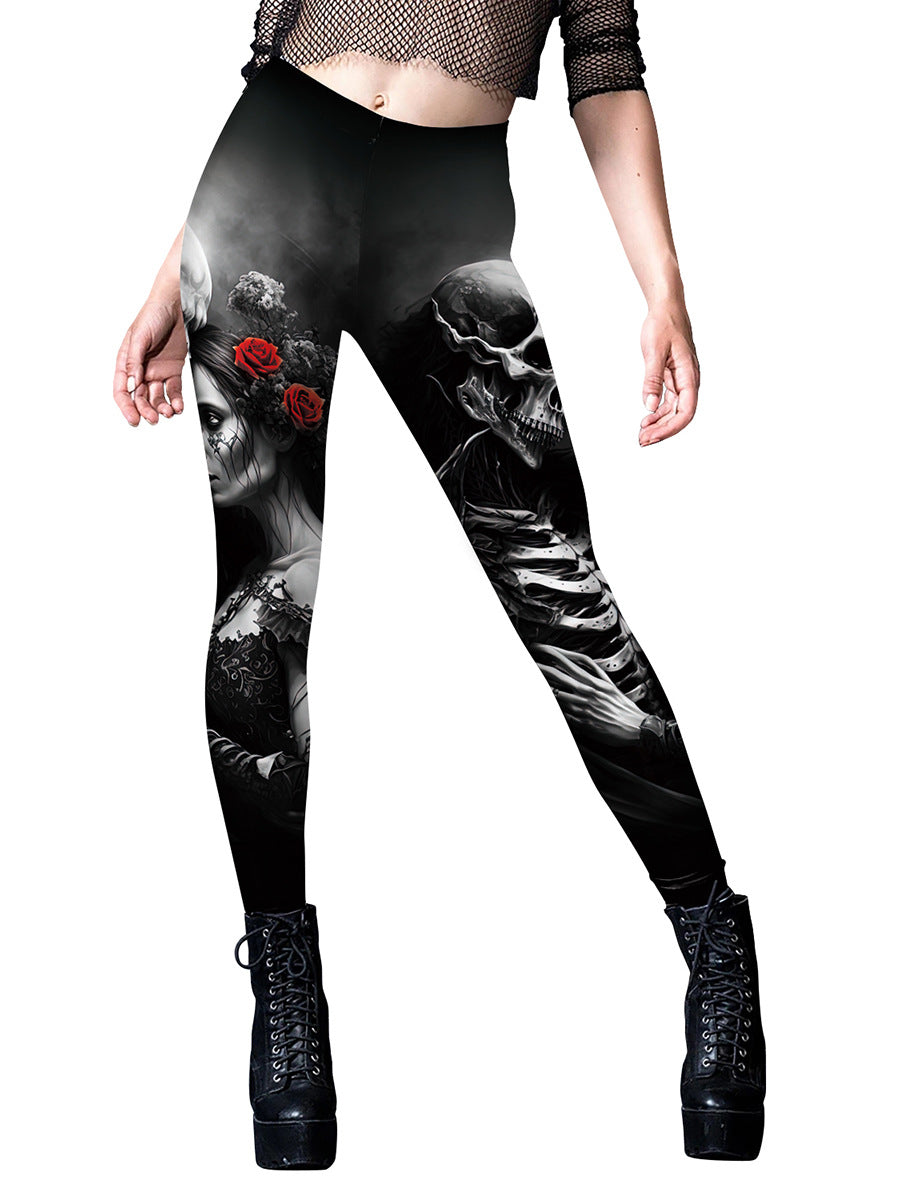 Women's Halloween Horror Hand Digital Printing Yoga Leggings - QWIEL®