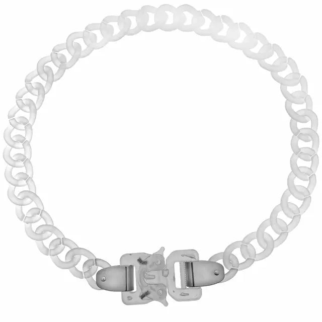 Clear Buckle Men's Chain Necklace