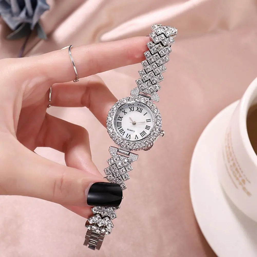 2pcs Set Watch For Women Watches 2023 Best Selling Products Luxury Watch Bracelet Set Diamond Steel Band Quartz Wristwatch