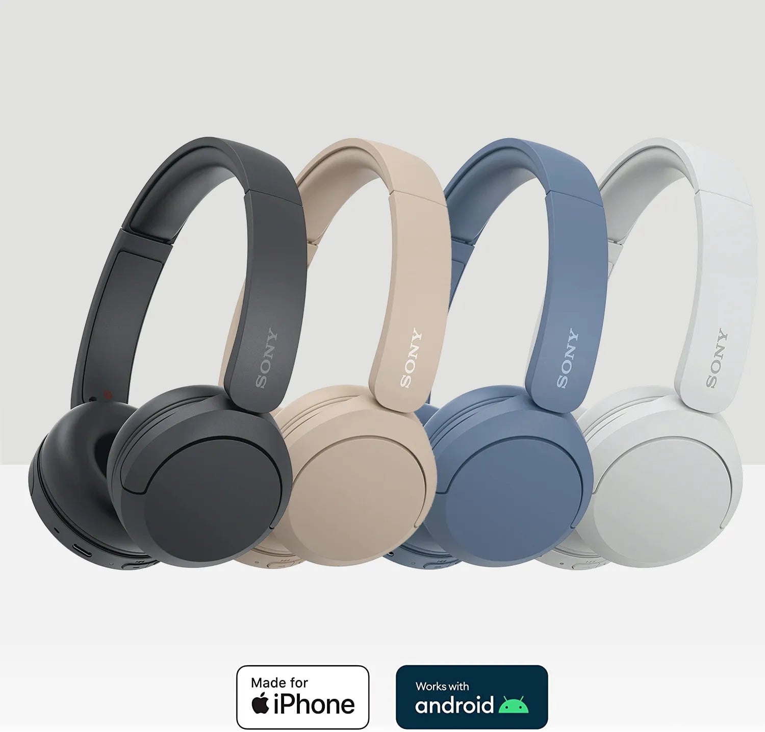 2023 Original Sony WH-CH520 Wireless Headphones Bluetooth On-Ear Headset with Microphone up to 50 Hours Battery Life