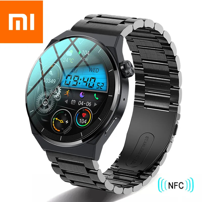 Xiaomi NFC Smart Watch Men GT3 Pro AMOLED 390*390 HD Screen Heart Rate Bluetooth Call IP68 Waterproof SmartWatch For Huawei