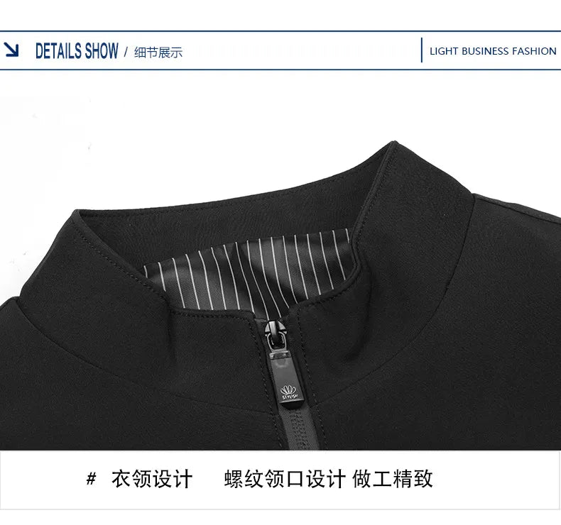 2023 New Spring and Autumn Jacket Men Casual Blazer Jacket Lightweight Workwear Clothes Men Fashion Solid Color Business Coats