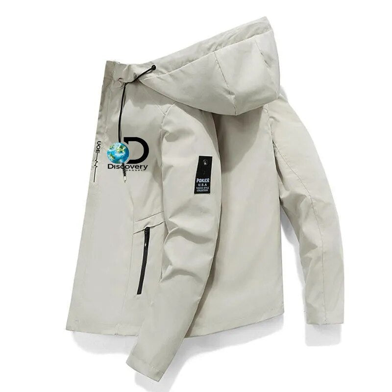 2023 Men's Discovery Channel Fishing Jacket Spring and Autumn trench coat hoodie zipper waterproof jacket fishing top