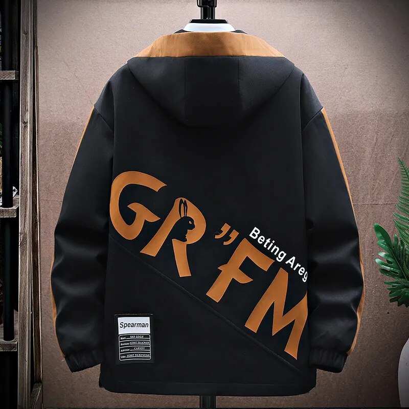 2023 Spring Casual Jacket Men Hooded Patchwork Coat Outwear Male Comfortable Baseball Clothing White Black Plus Size 4XL