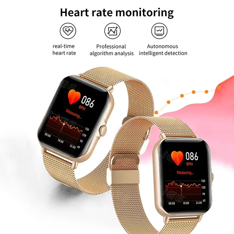 2023 Female Smart Watch 1.69" Full Touch Bluetooth Call Smartwatch Fitness Tracker Heart Rate Monitor Bracelet Wife's Gifts