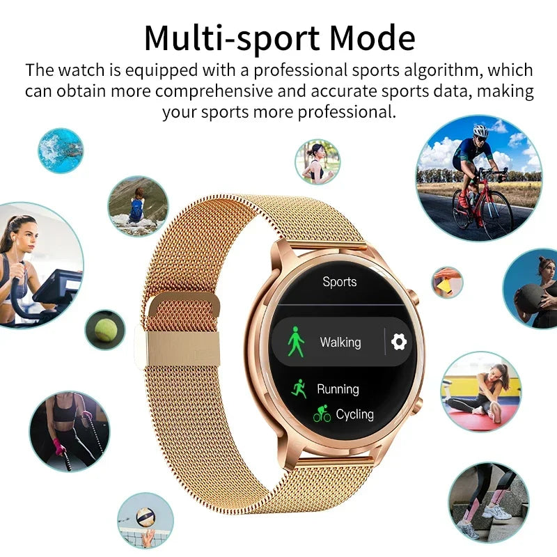 2023 Bluetooth Call 360*360 pixel display Lady Smartwatch Women Smart Watch Heart Rate Men Fitness tracker Smart Bracelet