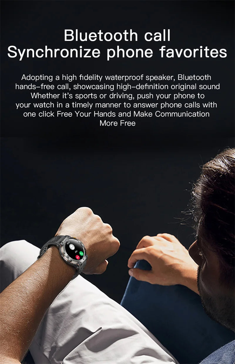 2023 New Men's smartwatch 1.43-inch AMOLED full screen Touch Compass Bluetooth Talk IP68 waterproof smartwatch for Android IOS
