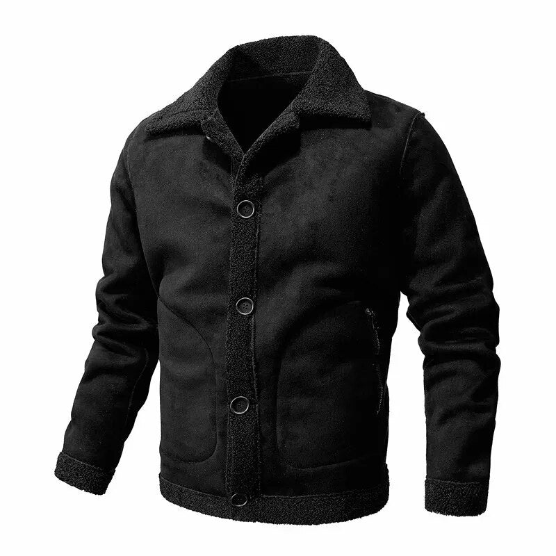 2023 Winter Men's Leather Jacket Oversized Luxury Wool Plus Thick Warm Jacket Youth Fashion Lovers PU Leather Jacket Coats 4XL