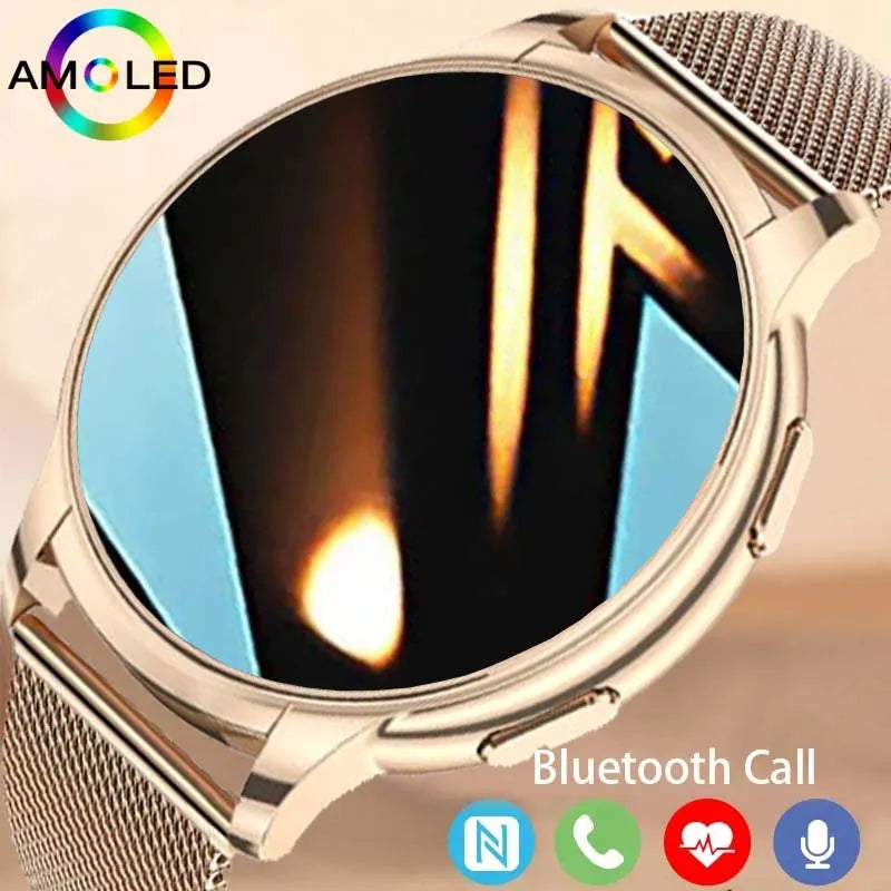2023 New Bluetooth Call NFC Smart Watch Women Waterproof Sport Fitness Tracker Multifunction AMOLED Smartwatch For Huawei Xiaomi