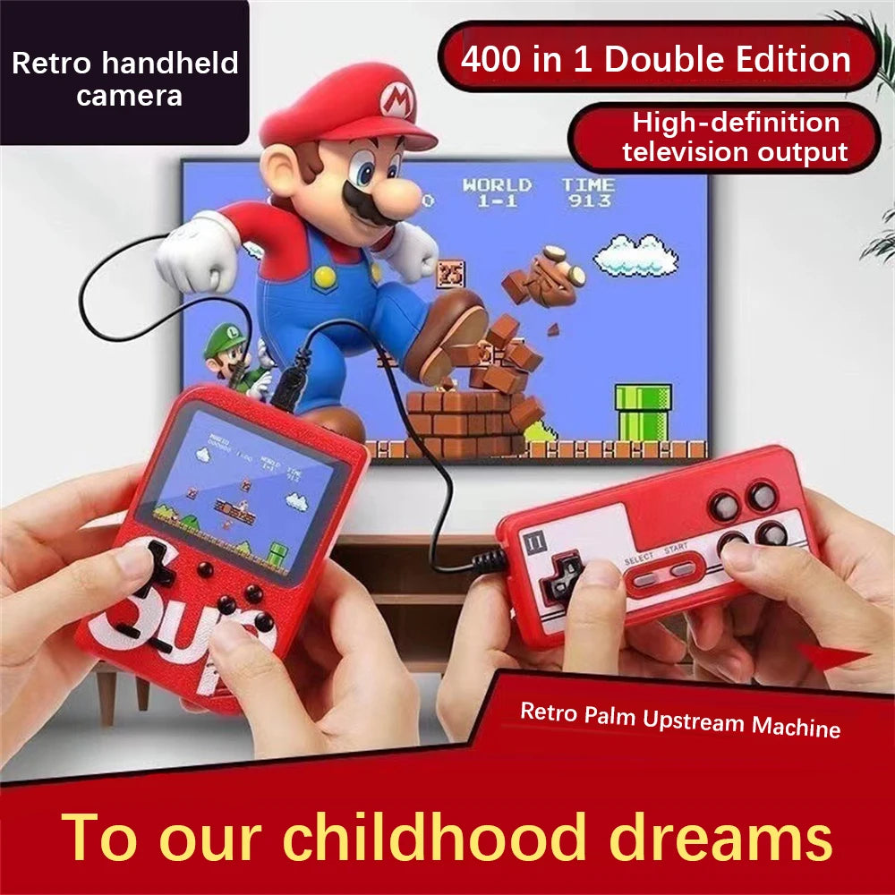 1/2/3PCS Broodio Retro Portable Mini Handheld Video Game Console Built-in 400 Games Retro Mini Handheld Game Players 3.0 Inch