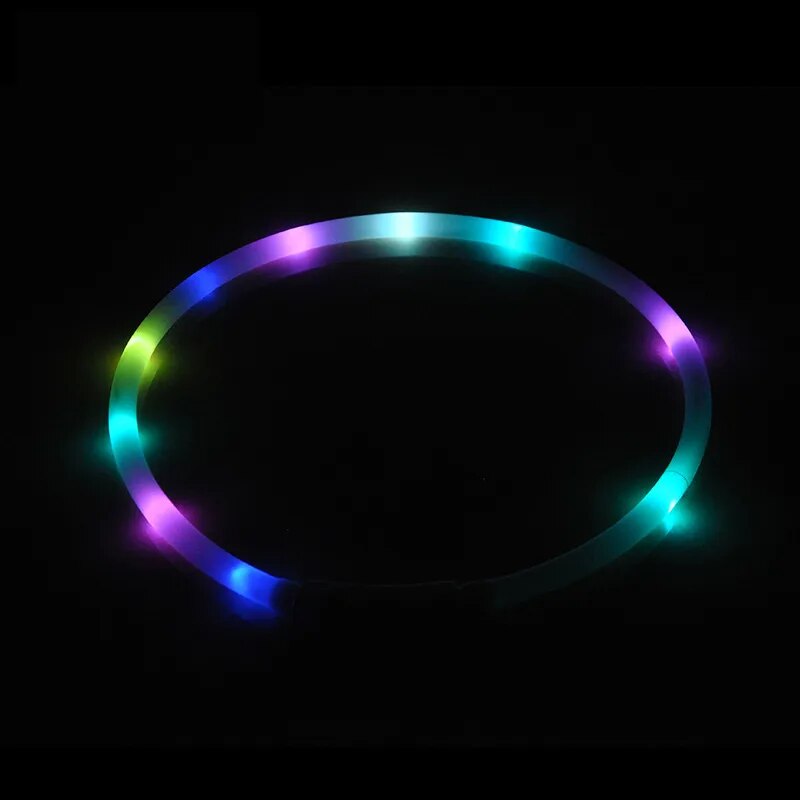 Dog Collar Led Light Flashing Night USB Charging Dog Cat Collars USB Luminous Collar Pet CollarNeck Decoration Glowing In Dark