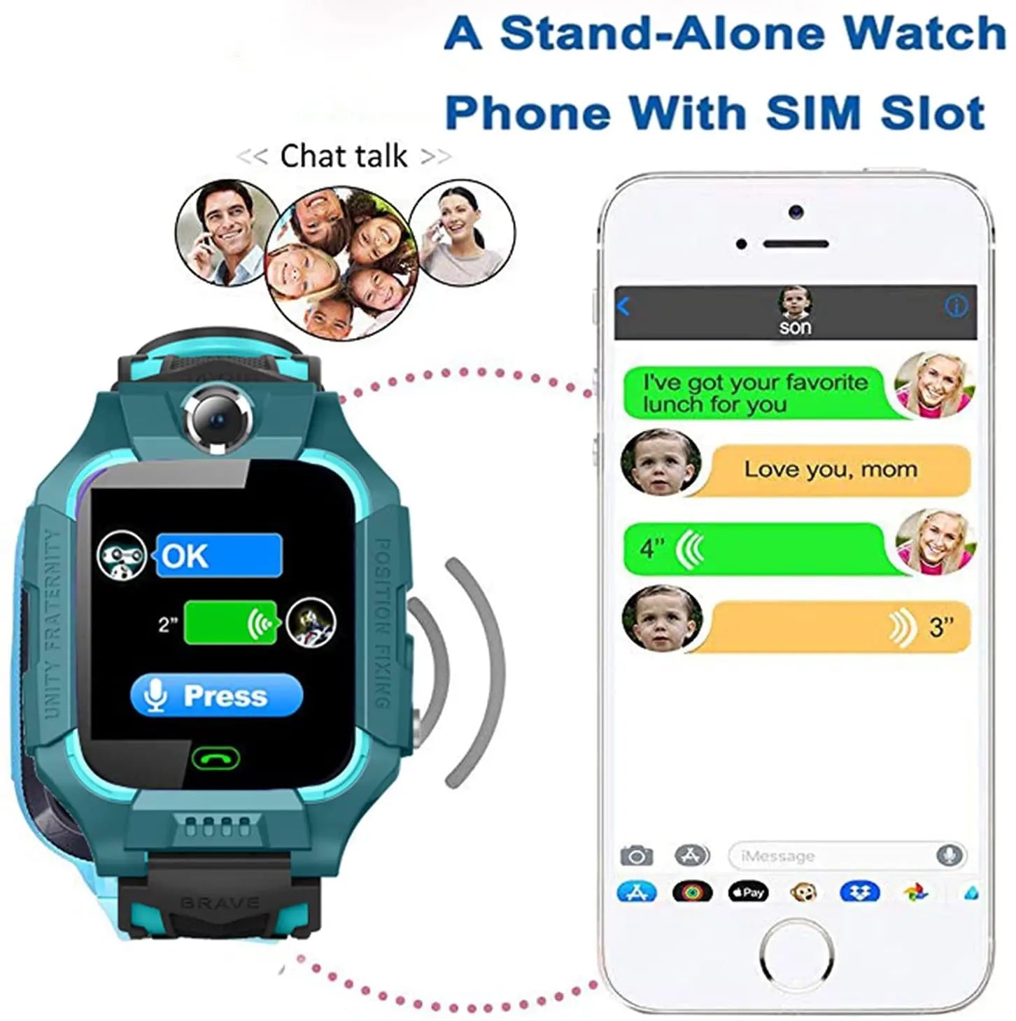 2023 kids Smart Watch SOS Waterproof Camera Smartwatch for Children Mother Call Connected Boy Girl  Watch LBS Location Tracker