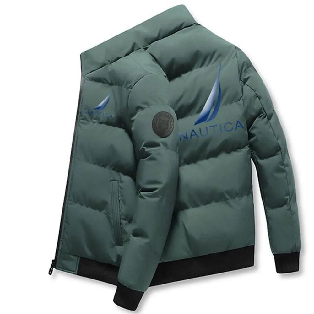 Winter men's zippered jacket NAUTICA warm men's jacket surfing windproof casual men's jacket windproof and cold resistant Fas