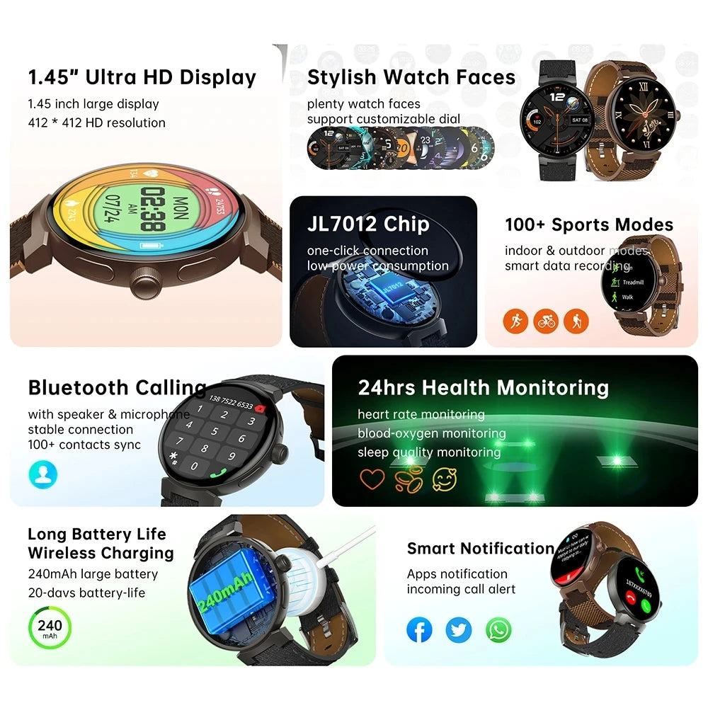 2023 New LV-05 Smart Watch Men Fashion Voice Calling NFC IP68 Sport Watch Women Heart Rate Bluetooth Smartwatche for Android Ios