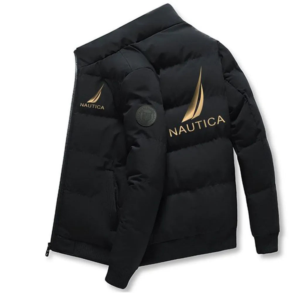 Winter men's zippered jacket NAUTICA warm men's jacket surfing windproof casual men's jacket windproof and cold resistant Fas