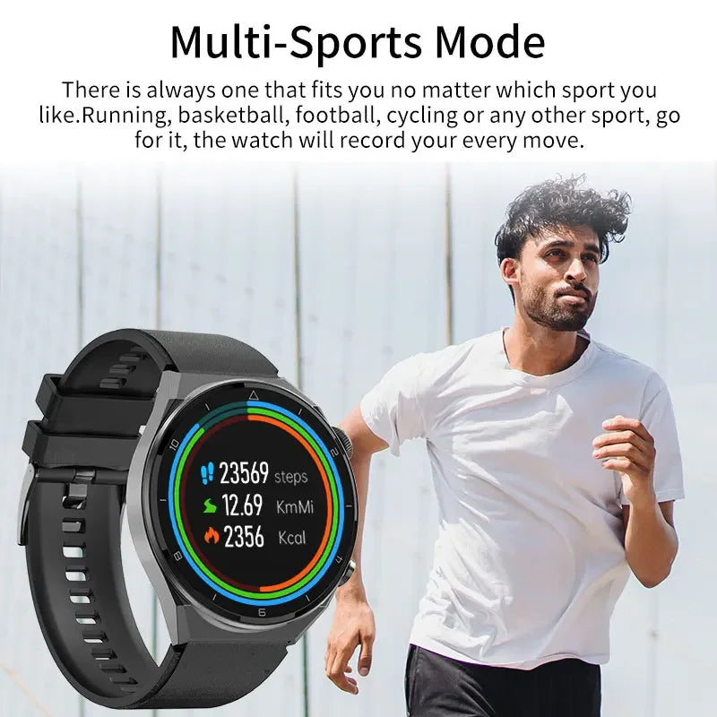 2023 Business 454*454 HD Screen Smart Watch Men NFC Wireless Charger Waterproof Smartwatch Dial Call Clock For Android IOS 2023