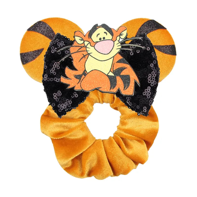 2023 New Fashion Mouse Ears Velvet Hair Scrunchies Girls Rope Ponytail Holder Christmas Headband Festival Elastic Hairband