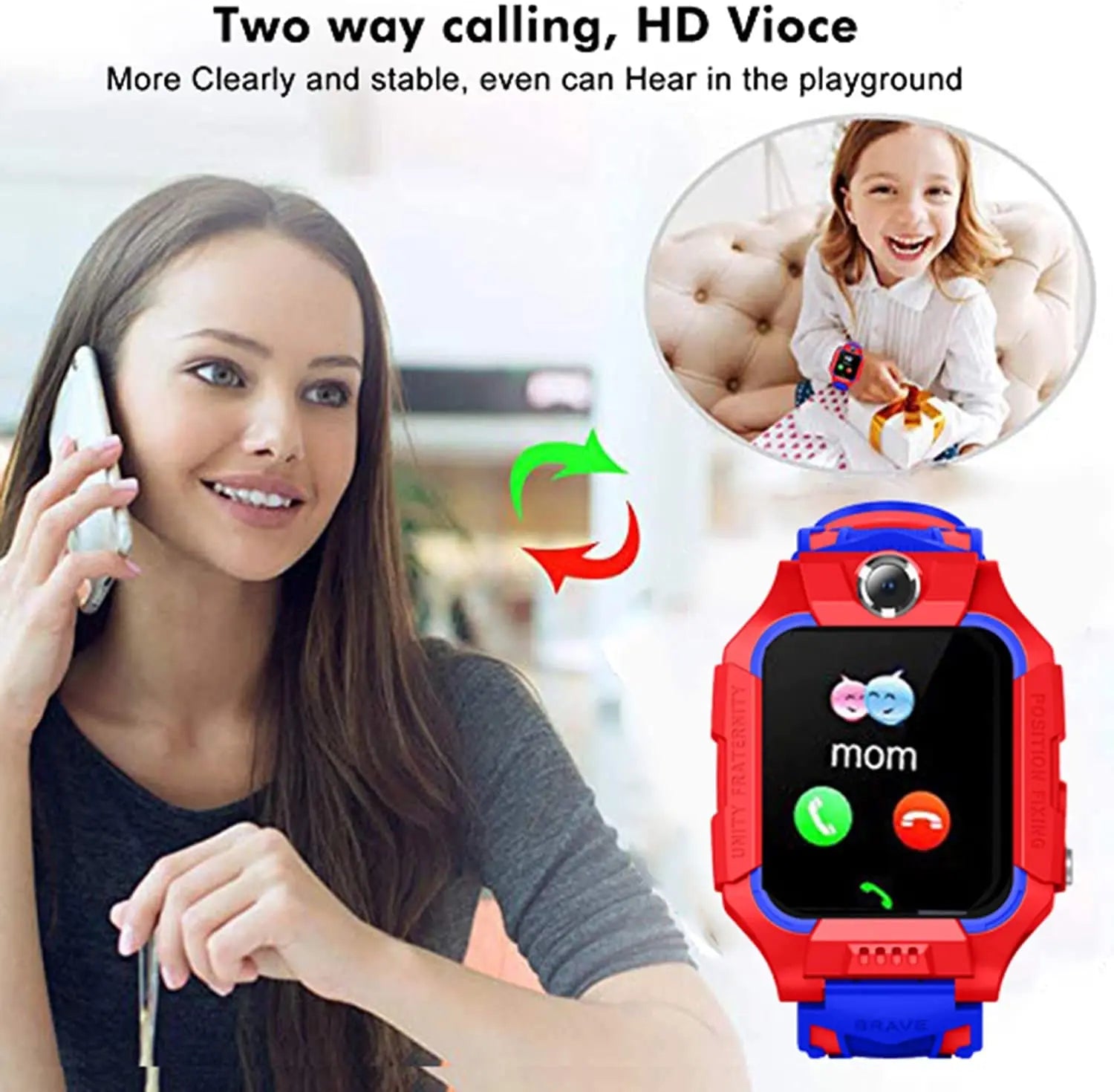 2023 kids Smart Watch SOS Waterproof Camera Smartwatch for Children Mother Call Connected Boy Girl  Watch LBS Location Tracker