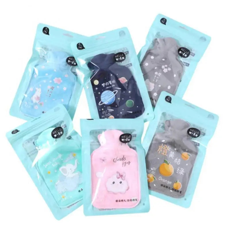 Winter Warm Hot Water Bag Thick Hot Girls Pocket Hand Feet Warm Water Bottles Portable Rubber Hand Warming Products Water Bottle
