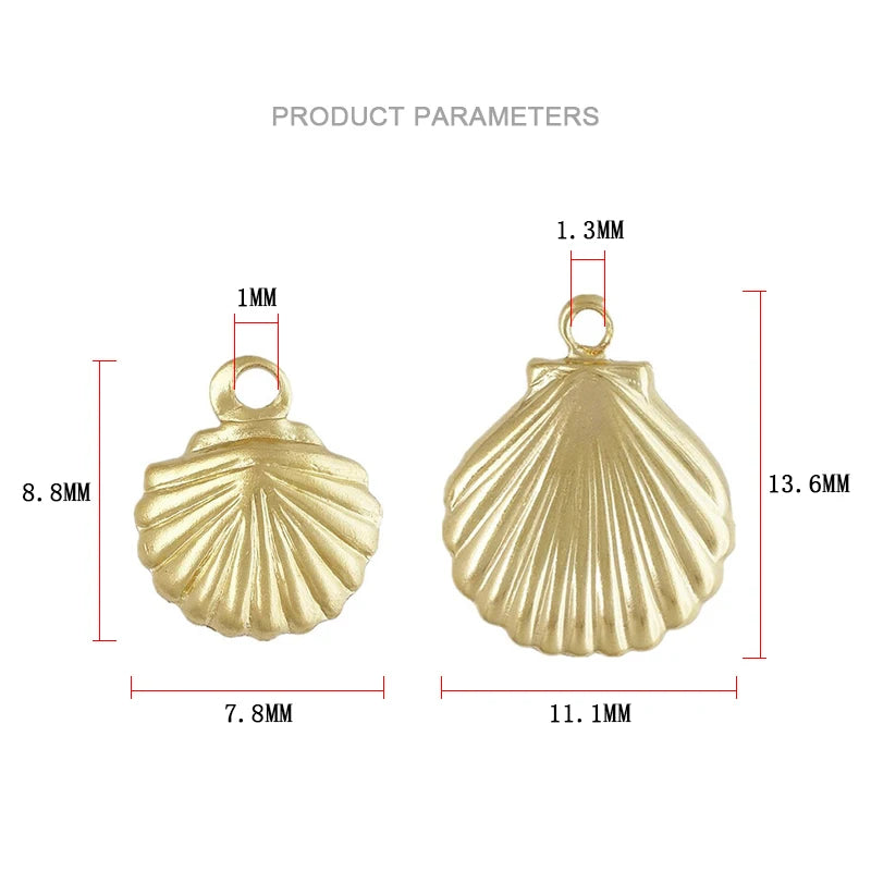 14K Gold Filled Shells Pendant Shells Charm Jewelry for DIY Bracelet Necklace Making Jewelry Findings