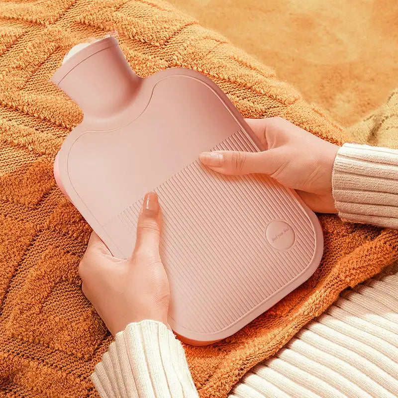 1000ml Hot Water Bottle Filling Water Hand Warmer Convenient Belly Warm Warm Bag Microwave Heating Warm Water Bag