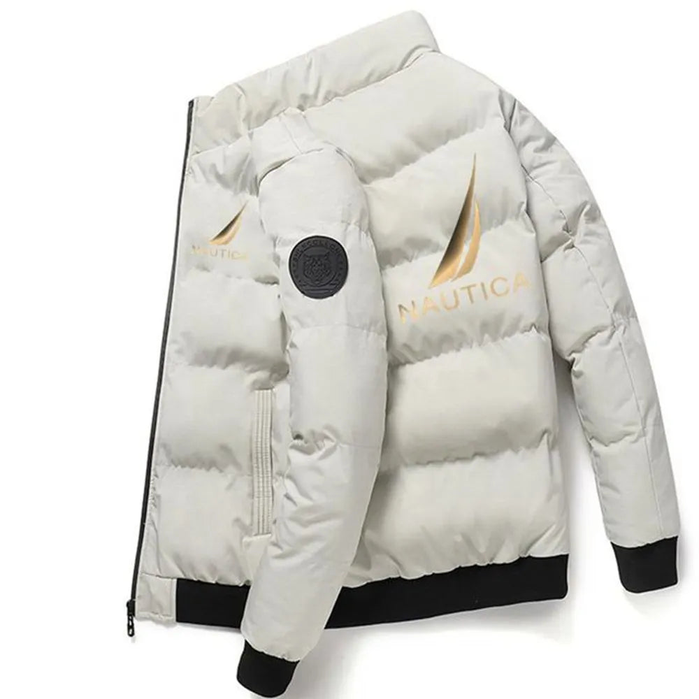 Winter men's zippered jacket NAUTICA warm men's jacket surfing windproof casual men's jacket windproof and cold resistant Fas