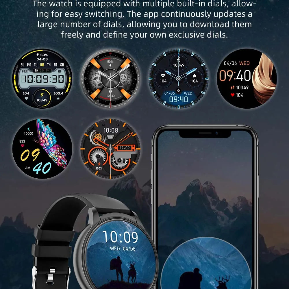 2023 New Bluetooth Call NFC Smart Watch Women Waterproof Sport Fitness Tracker Multifunction AMOLED Smartwatch For Huawei Xiaomi
